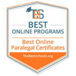 Best Online Paralegal Certificate Badge